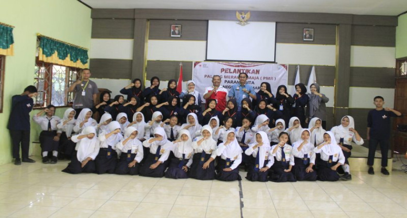SMPN 2 Girimarto Gelar Pelatihan dan Pelantikan PMR