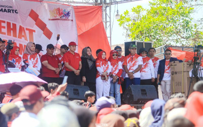 Tumpah Ruah, Ribuan Warga Girimarto Ikuti Jalan Sehat Kebangsaan